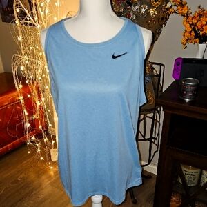 The NIKE Tee light Powder Blue Muscle Tee Athletic Tank Top. Sz xlg, loose